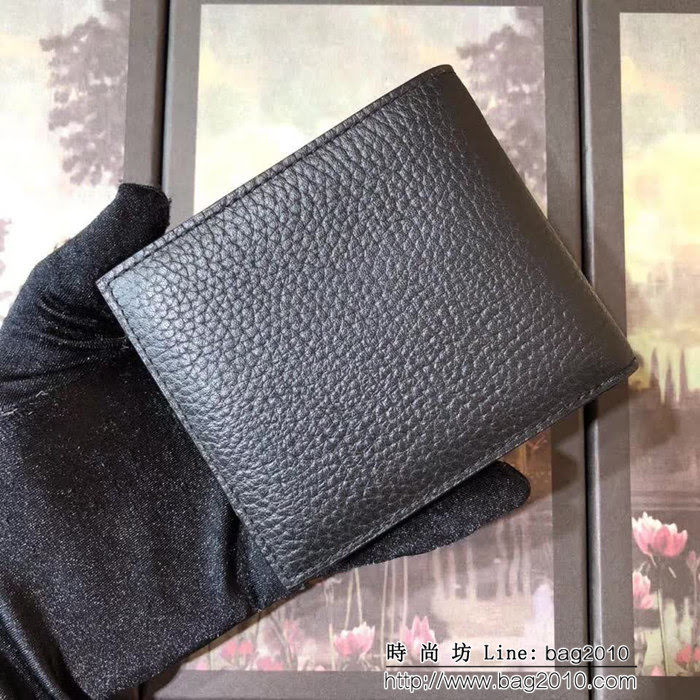 GUCCI古馳 專櫃同步 熱壓小牛皮 男士雙折皮夾 473916 克豬紋皮 WTG1934